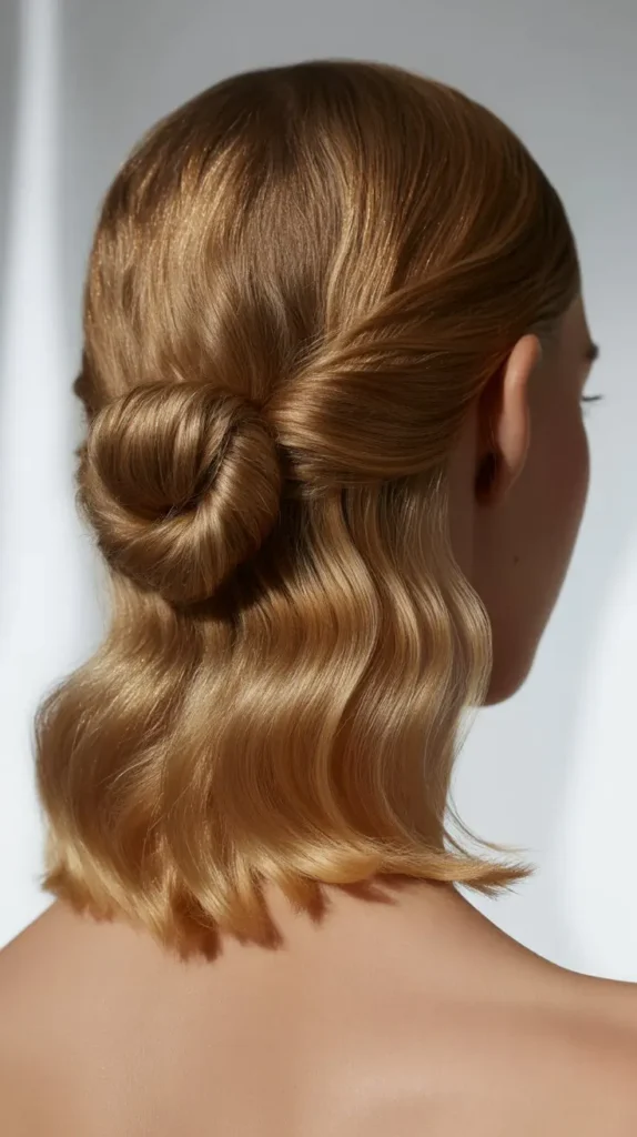  Twisted Half-Up Bun