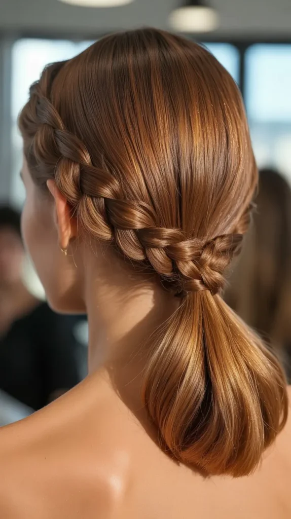 Braided Crown Ponytail