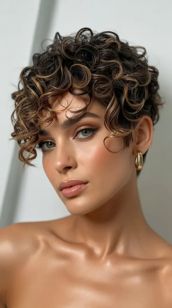 Modern Chic Curly Pixie