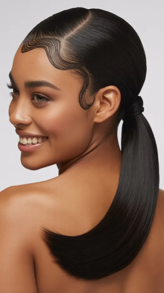 . Sleek Straight Hair