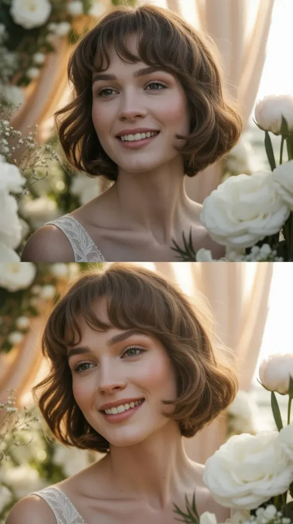  Soft Layered Bob with Bangs