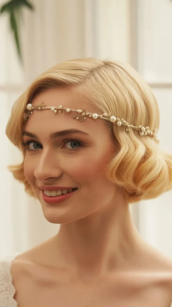 Short Hair with Vintage Headband