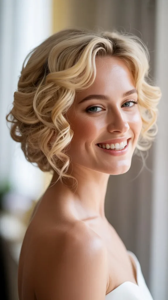 Elegant Short Blonde Curls