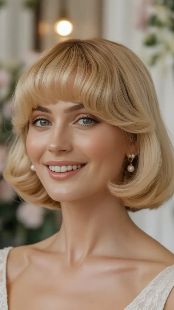 Blonde Bob with Fringe