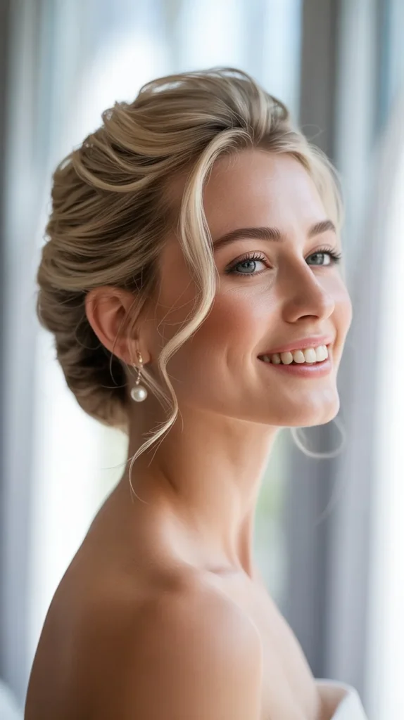 Blonde Hair with Half-Up Twist