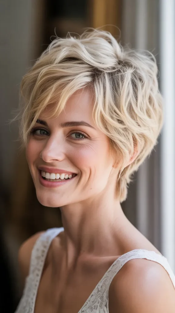 Messy Blonde Pixie
