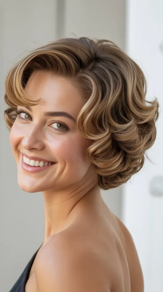 Short Wedge with Curled Ends