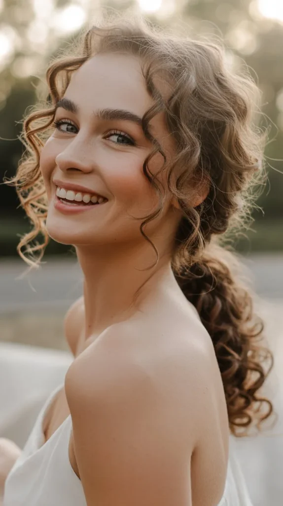 Romantic Curly Low Pony