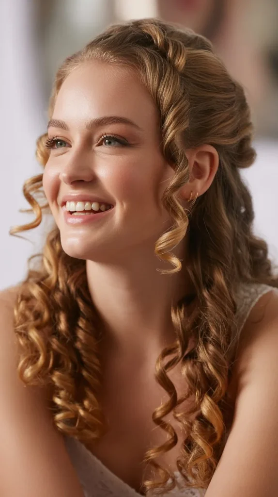 Twisted Half-Up Curls