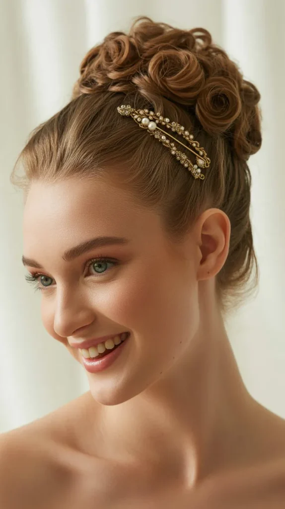 Decorative Pin Curly Bun