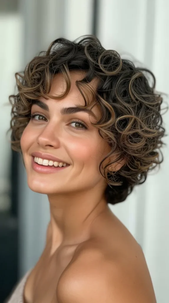 Short Wedge for Thick Curly Hair