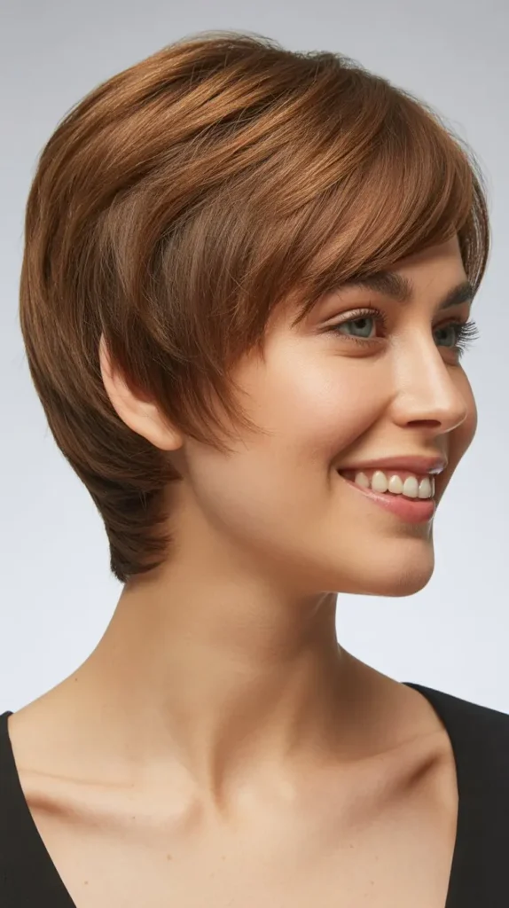 Short Wedge with Highlights for Fine Hair
