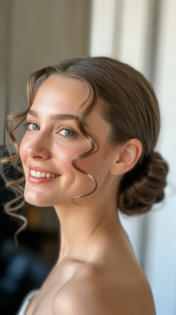 Low Chignon with Ringlets