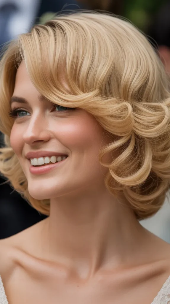 Layered Bob with Soft Curls