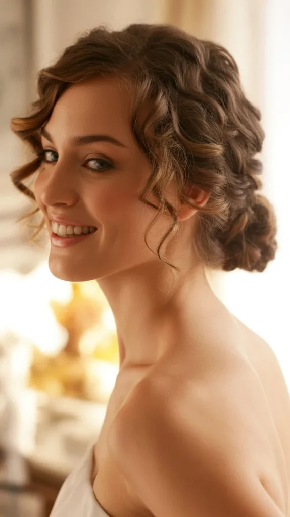 Romantic Curly Side Bun