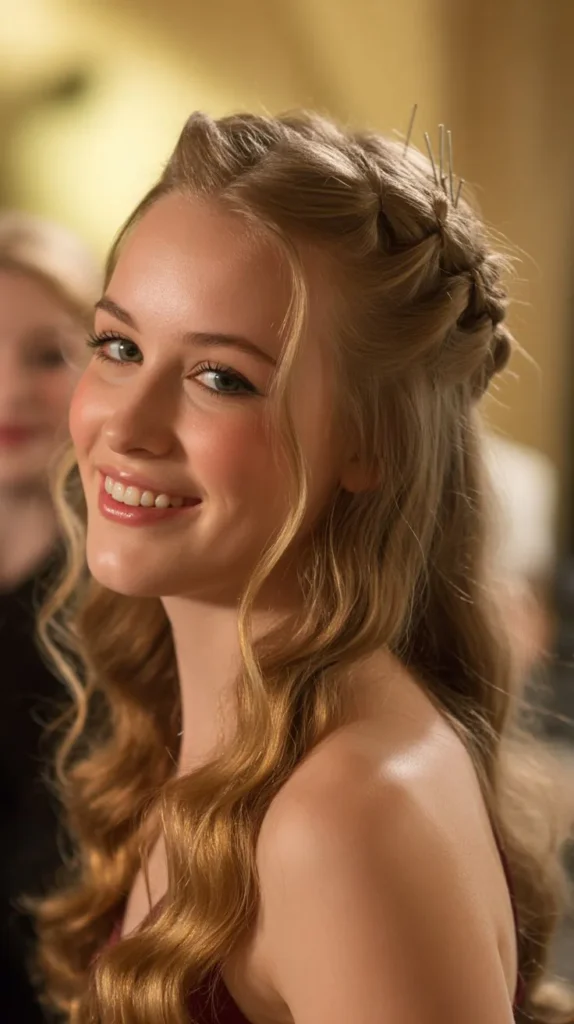 Half Twist Crown with Loose Hair