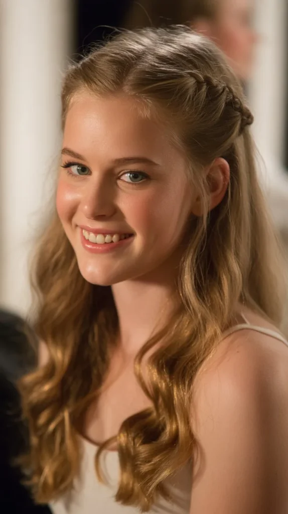 Twisted Front Sections with Loose Hair