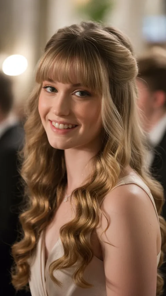 Curtain Bangs with Loose Waves