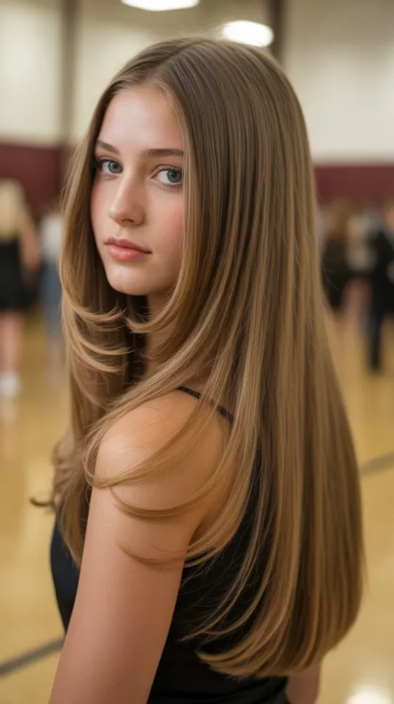 Straight Hair with Soft Face Layers