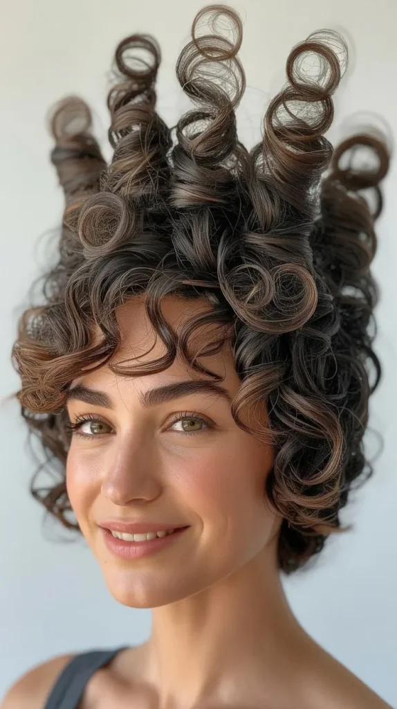 Curly Pixie with Crown Height