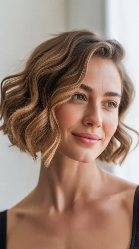  Wavy Asymmetrical Bob