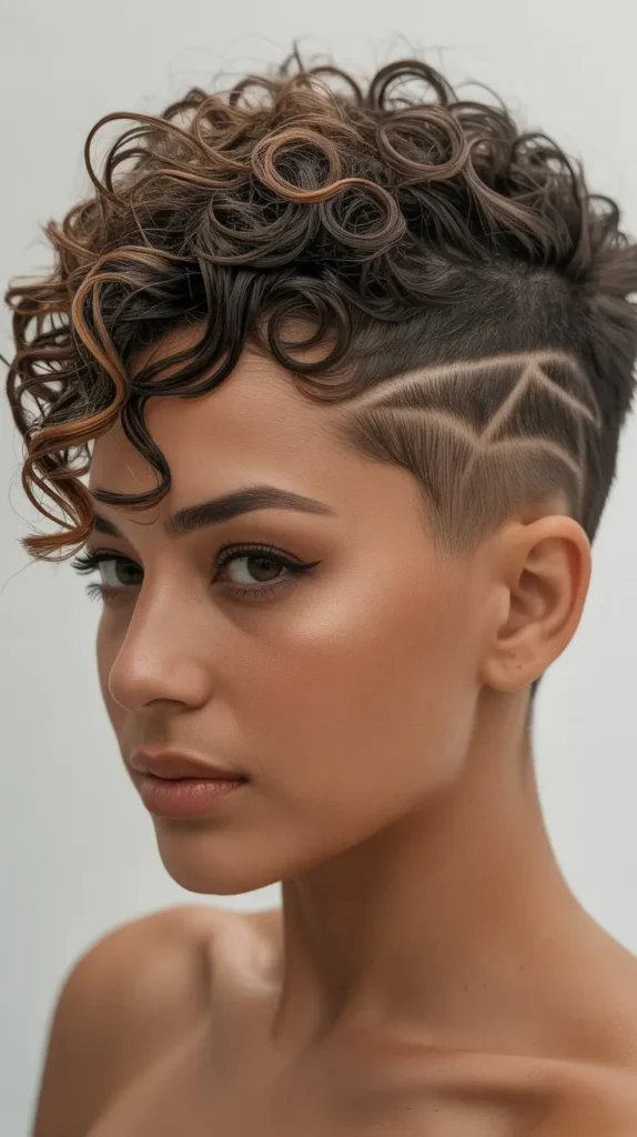  Curly Pixie with Undercut