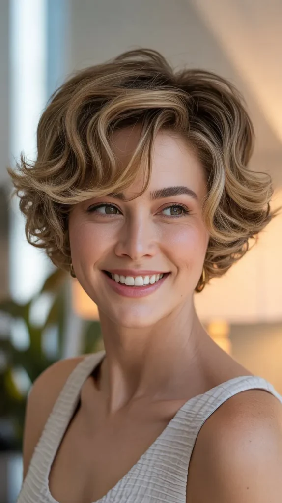 Short Textured Wavy Cut