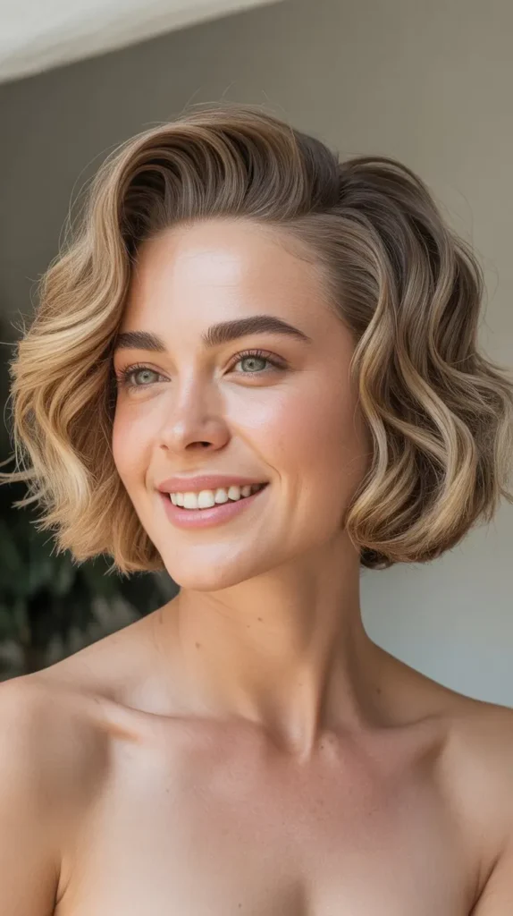 Short Wavy Cut with Volume Crown