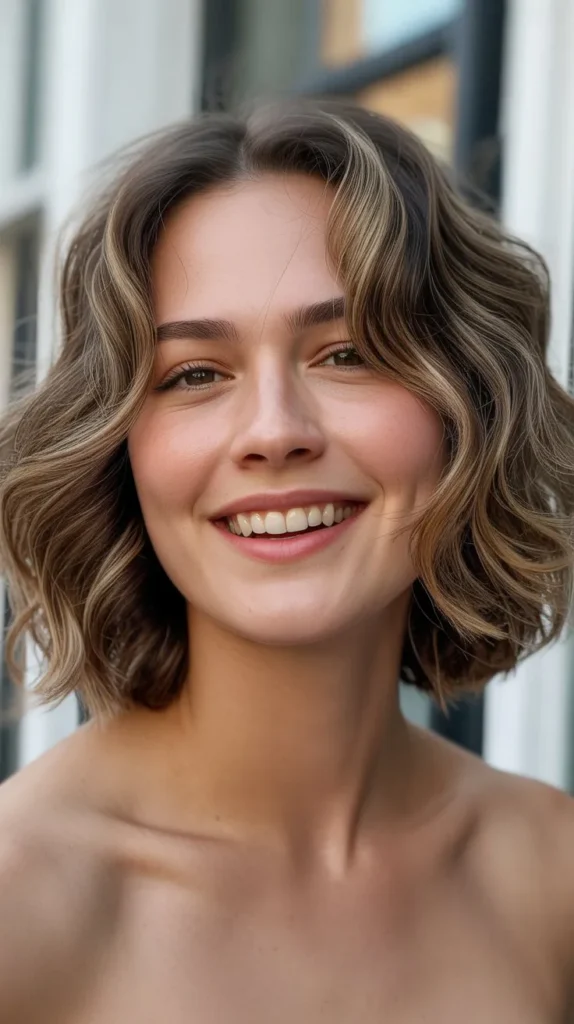 Chin-Length Wavy Bob