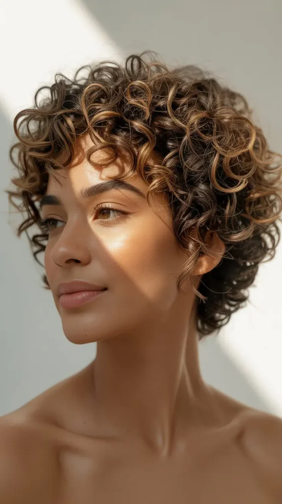 Curly Pixie with Natural Afro Texture