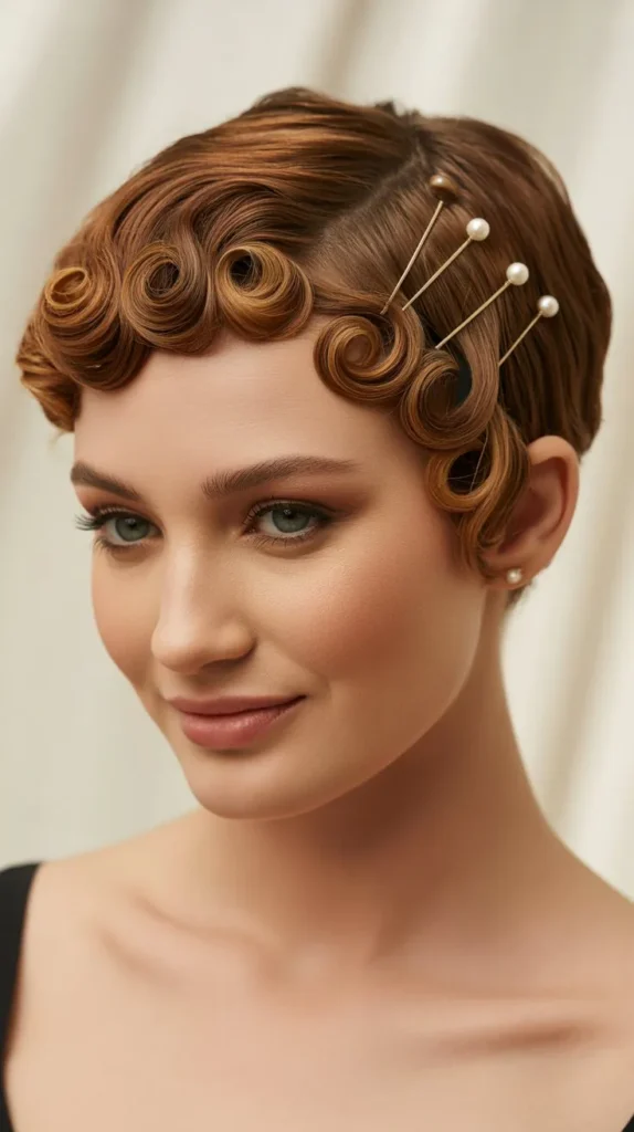  Curled and Pinned Pixie