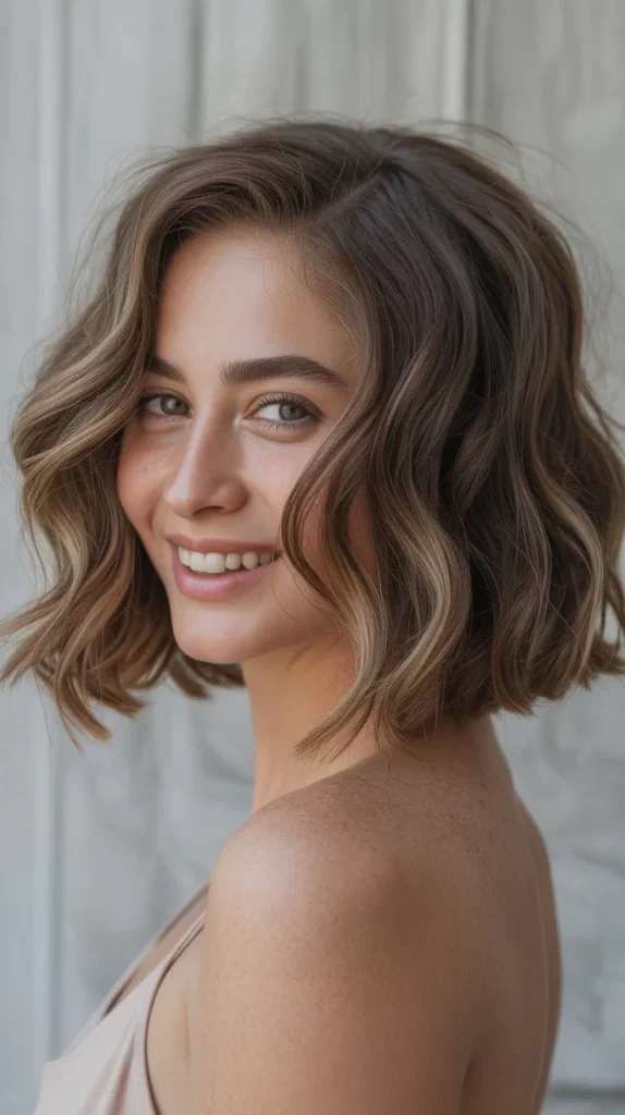 Wavy Bob with Deep Side Part