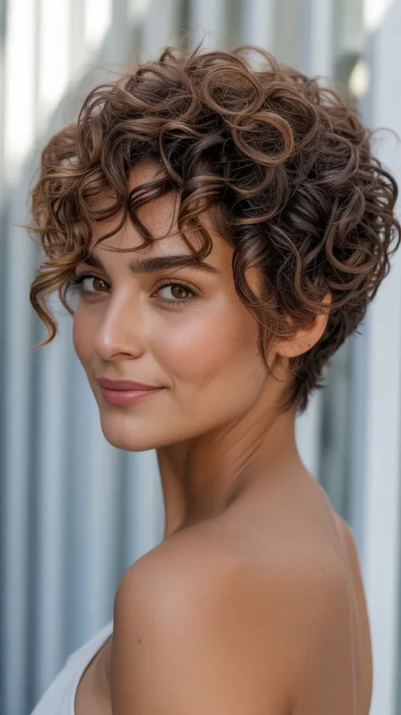 Curly Pixie with Natural Texture