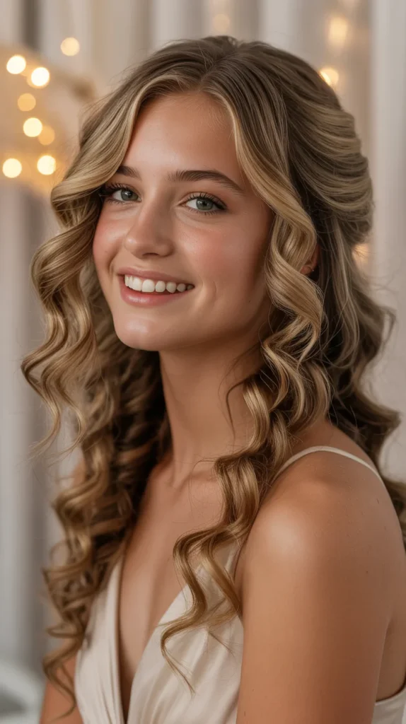 Crimped Down Hair Style