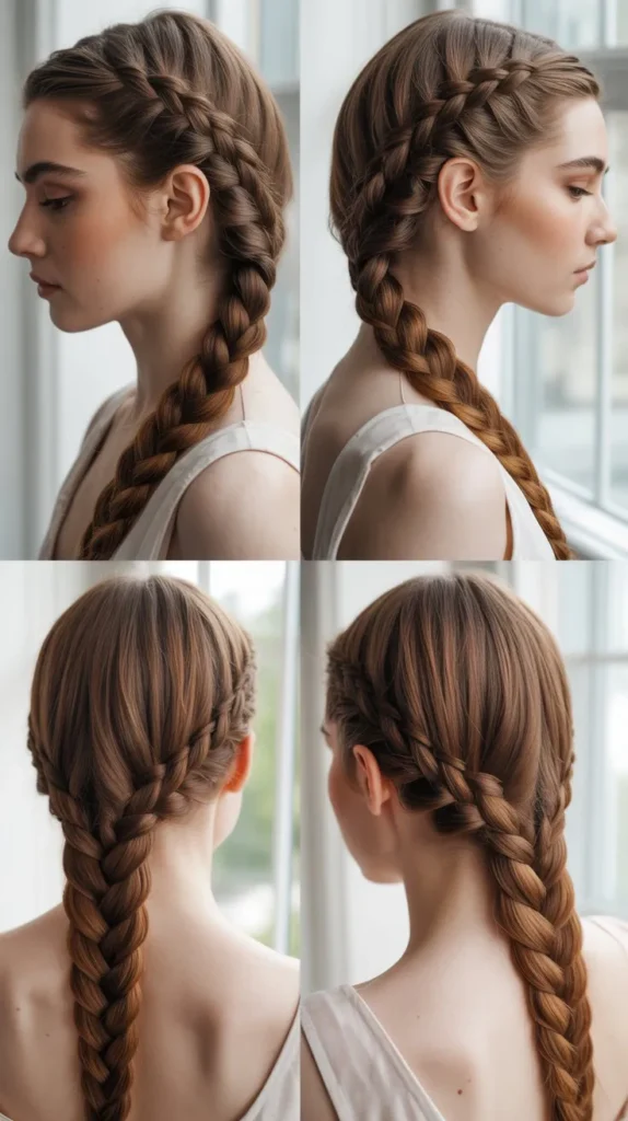 Classic Side Part French Braid