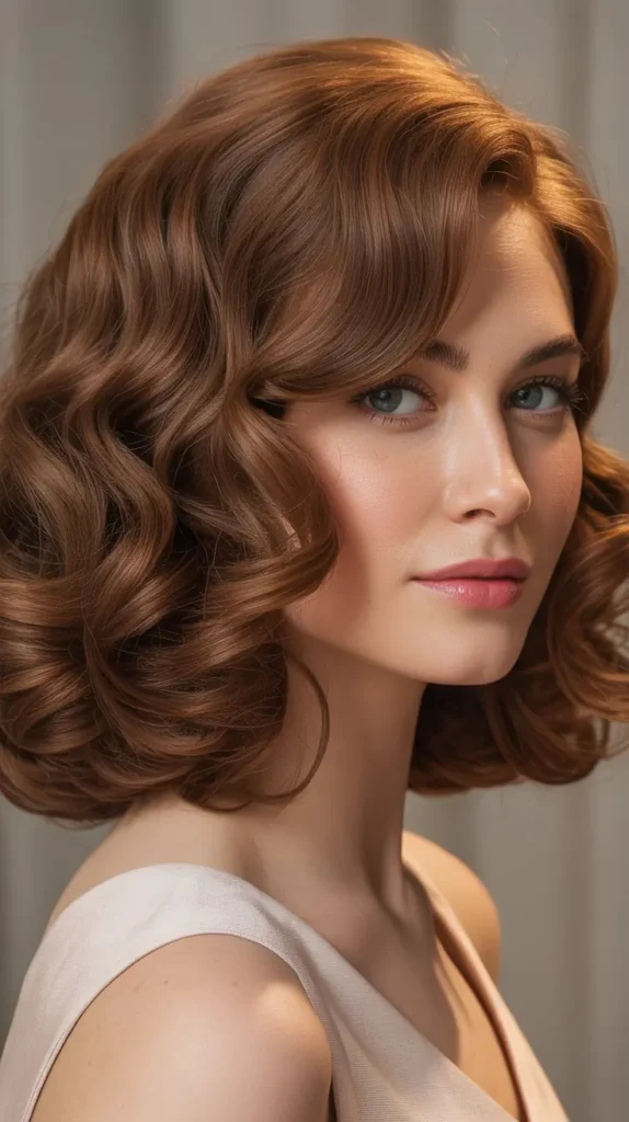 Soft Curled Bob Inspired by Daphne