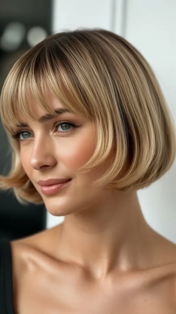 33 Short French Bob Hairstyles with Chic Blonde Bangs