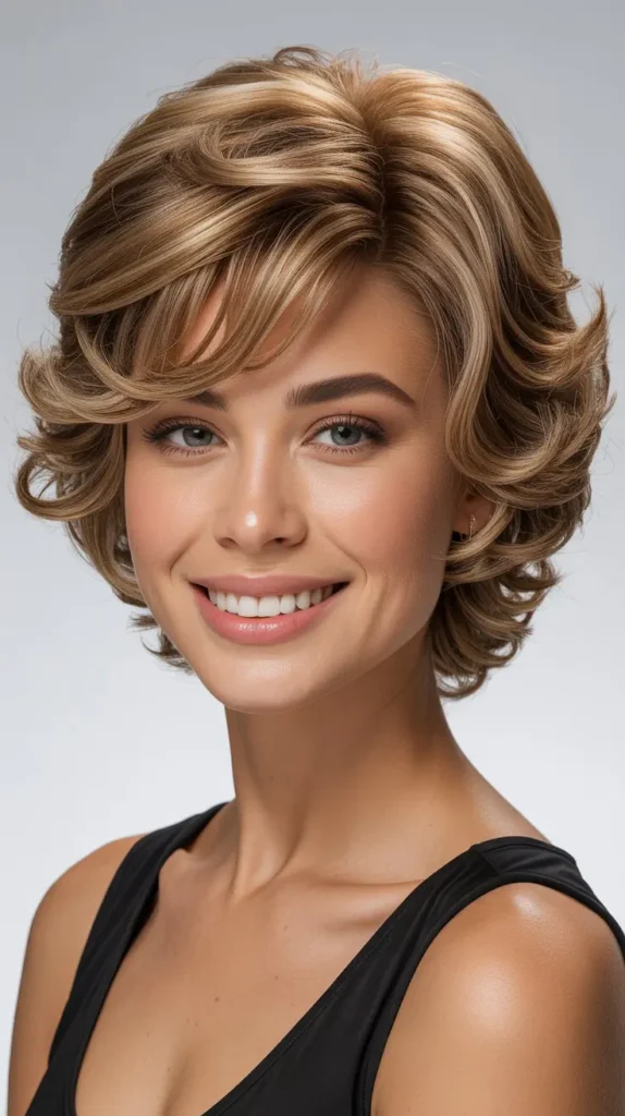 . Layered Short Wavy Cut
