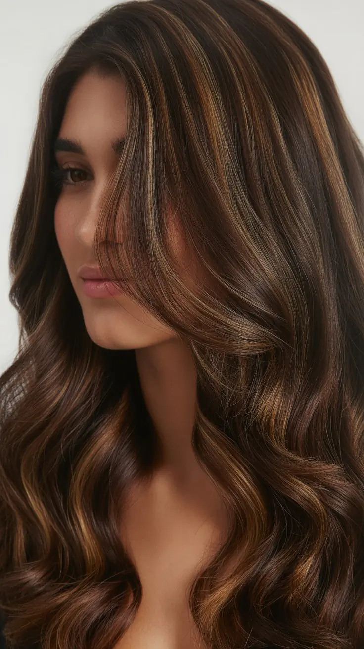 26 Stunning Lowlights for Dark Brown Hair Brunettes Will Love