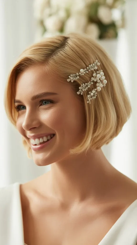 Short Hair with Side Clips