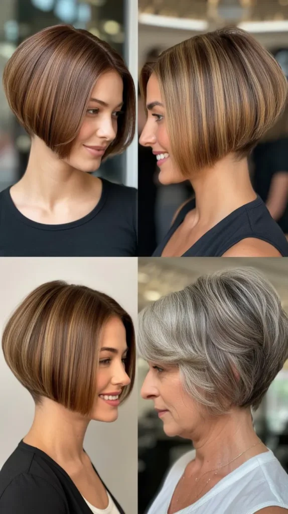 7. Sleek Stacked Wedge Bob