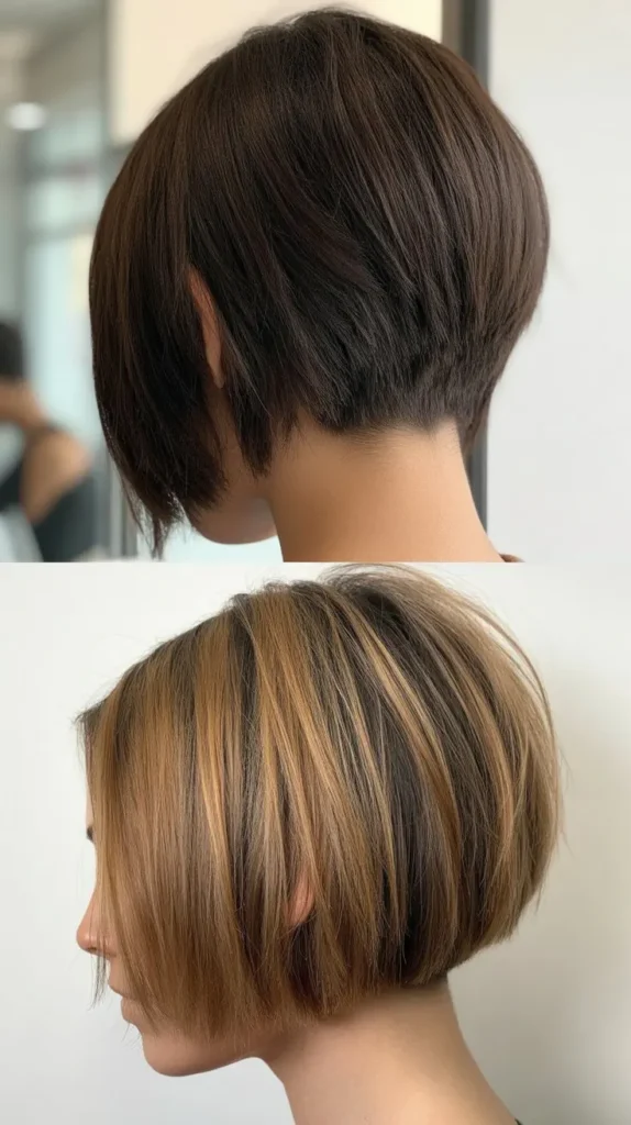 Blunt Back View Stacked Bob