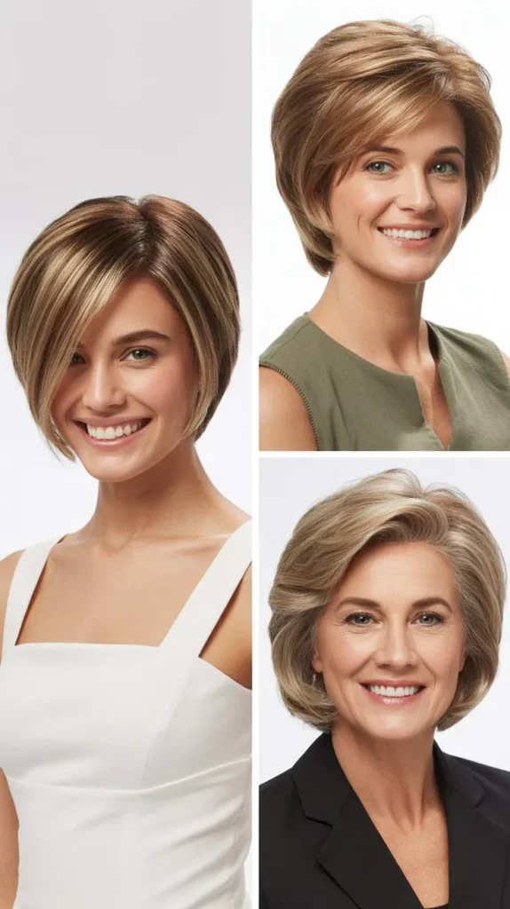 6. Glamorous Evening Stacked Wedge Bob