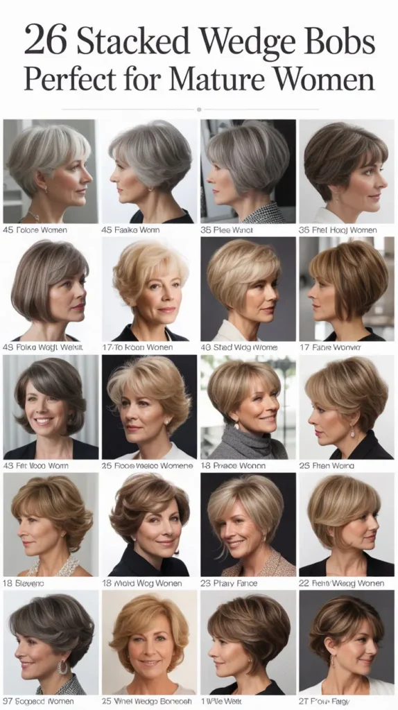 26 Stacked Wedge Bobs Perfect for Mature Women 26 Stacked Wedge Bobs Perfect for Mature Women