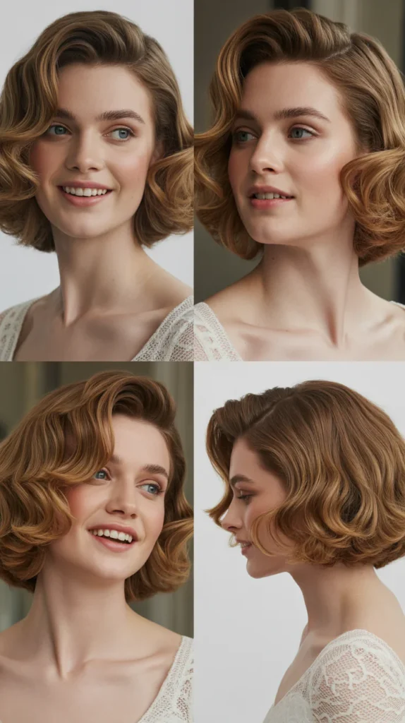 Voluminous Bob with Loose Waves