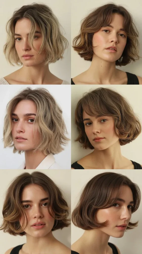 8. Center-Part Curtain Bob