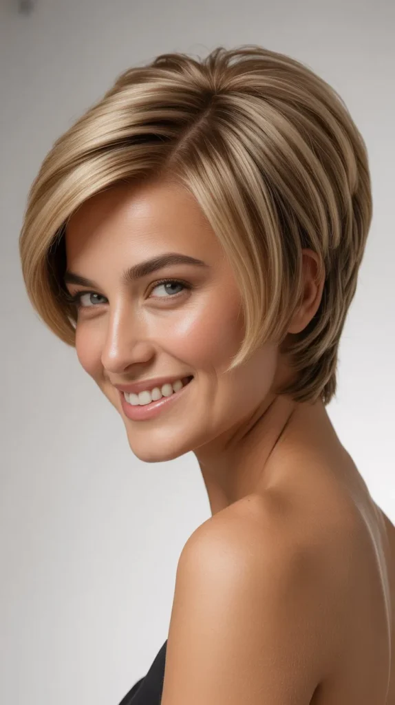 Short Wedge for Oval Faces