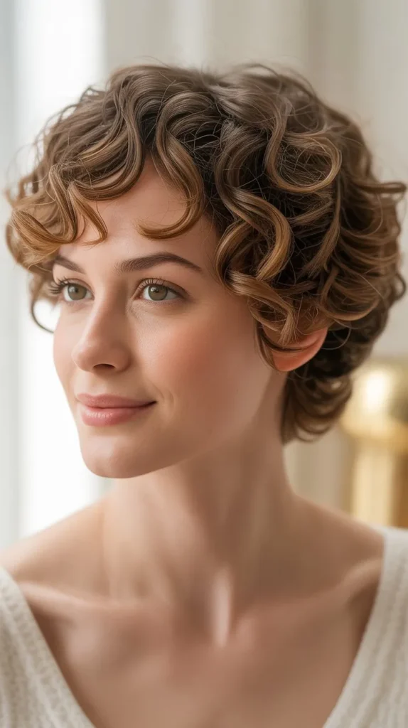 Soft Feminine Curly Pixie