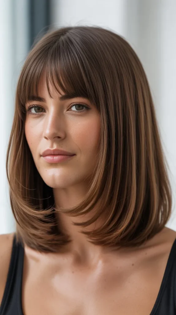 Long Bob with Curtain Bangs