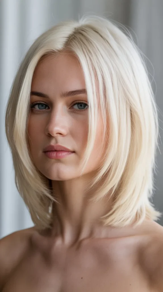 Platinum Blonde Lob